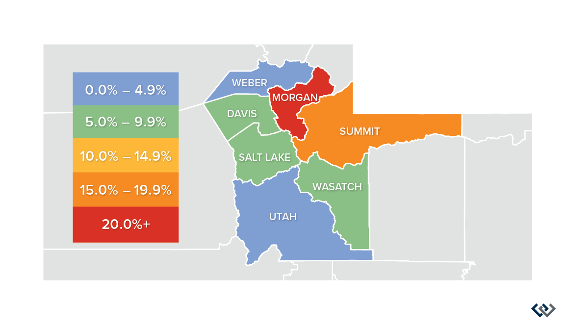 Windermere-Real-Estate-Utah-Gardner-Report-Q220-Utah-Market-Trends-PriceChangeMap@2x